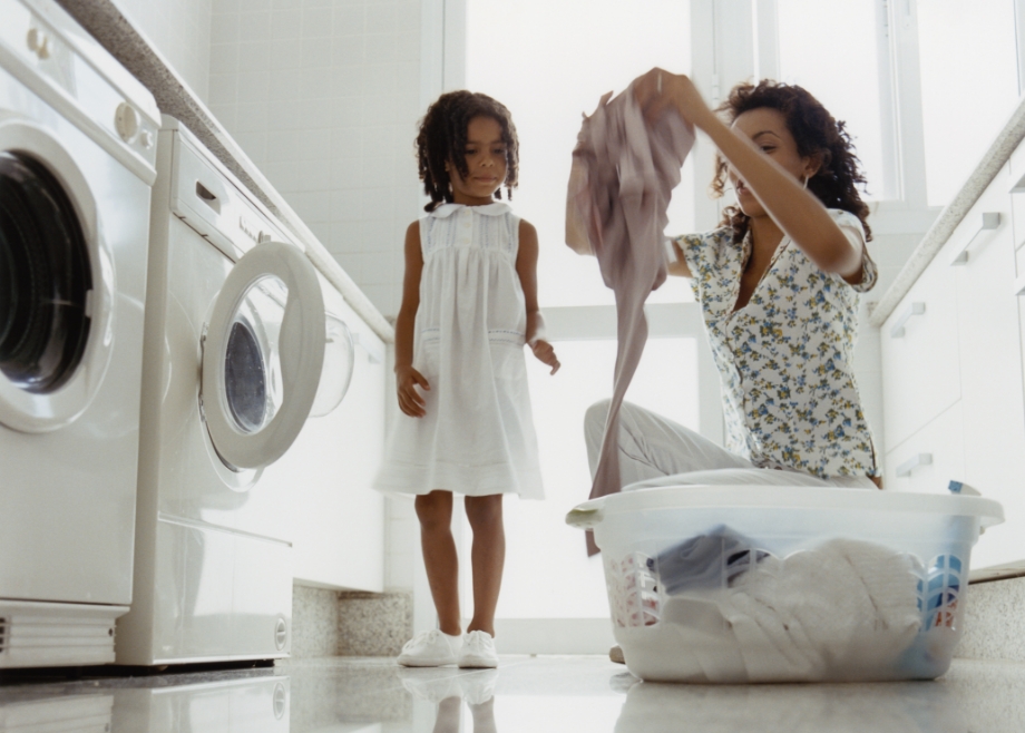 In the laundry room